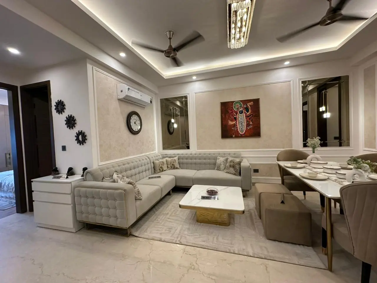 Trehan Luxury Floors Sector 35 Sohna - Actual Living & Dining Area